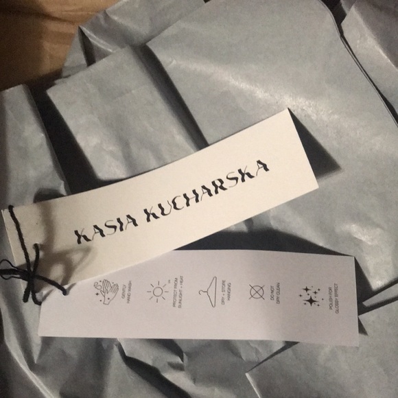 Kasia Kucharska floral flared pants (M) and big floral bib (S) color acid green - Picture 6 of 6